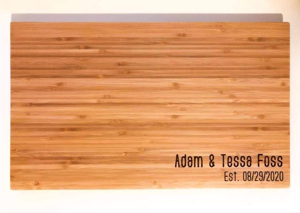 Text and design custom cutting boards
